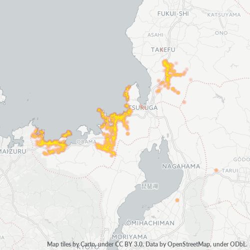 Bedrijfsconcentratie in Postcode 919 - Fukui (prefectuur)