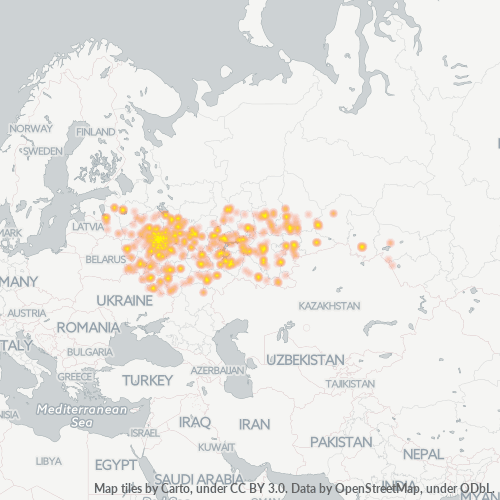 Koncentrácia firiem v PSČ 450009 - Ufa, Baškirsko