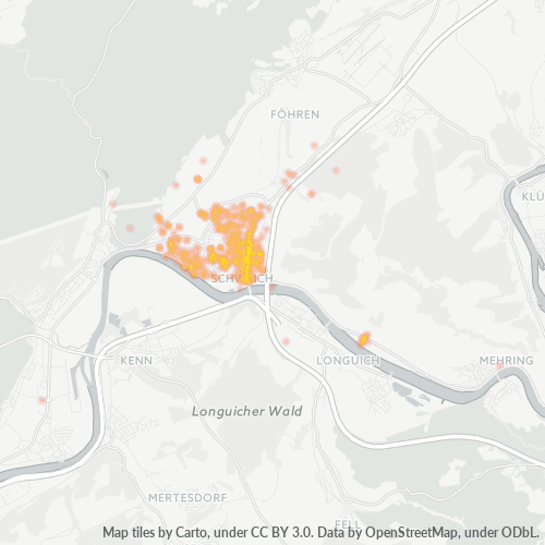 Business Concentration in Postal Code 54338 - Schweich, Rhineland-Palatinate