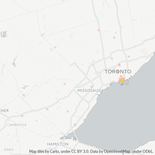 Bedrijfsconcentratie in Postcode M5E - Toronto, Ontario