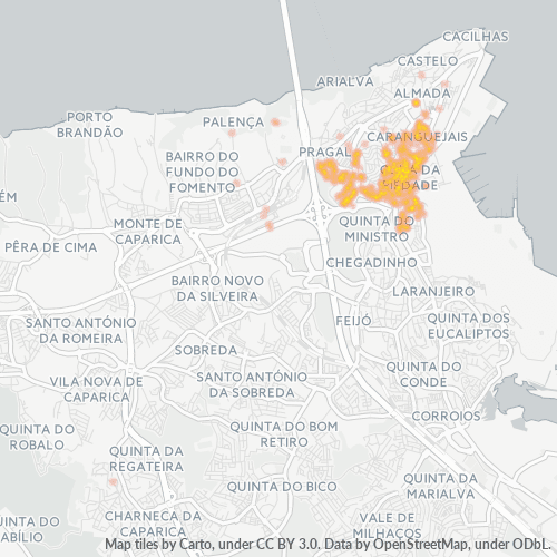 Dami ng Negosyo sa Postal Code 2805 - Almada, Distrito de Setúbal