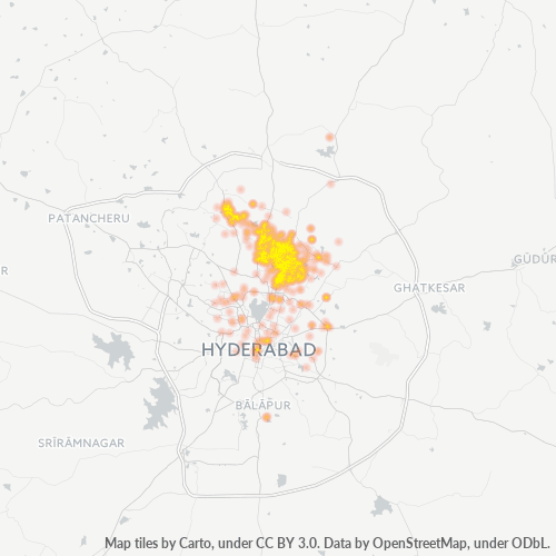 Dami ng Negosyo sa Postal Code 500015 - Hyderabad, Andhra Pradesh