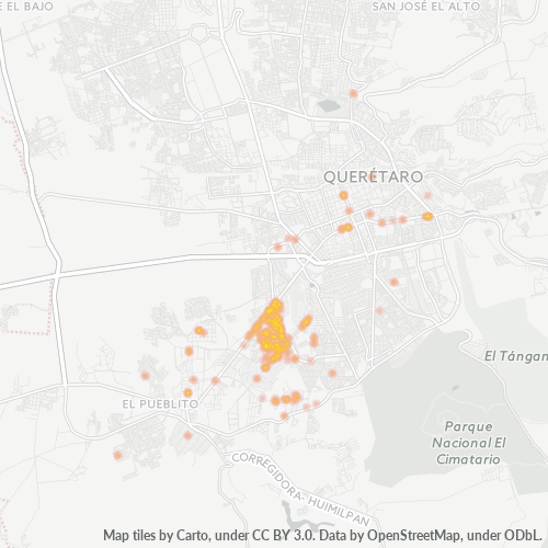 Verksamhetskoncentration i Postnummer 76902 - Corregidora, Querétaro Arteaga