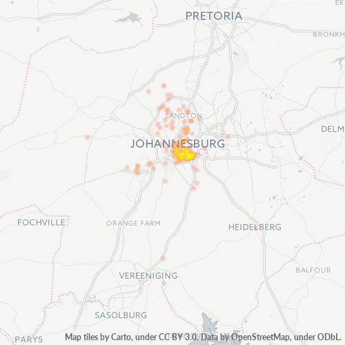 Bedrijfsconcentratie in Postcode 2197 - Gauteng