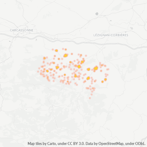 Dami ng Negosyo sa Postal Code 11220 - Arquettes-en-Val, Languedoc-Roussillon