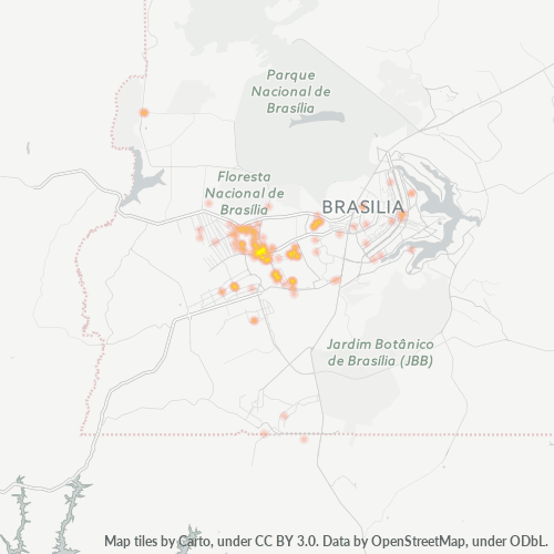 Bedrijfsconcentratie in Postcode 72010-000 - Federaal District (Brazilië)