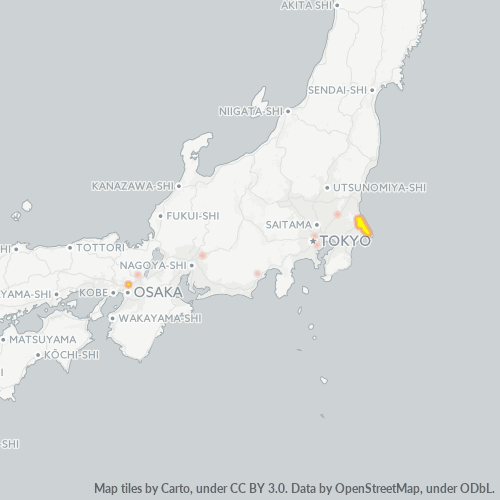 Bedrijfsconcentratie in Postcode 314 - Ibaraki (prefectuur)