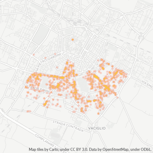 Concentrazione delle imprese in CAP 41125 - Modena, Emilia