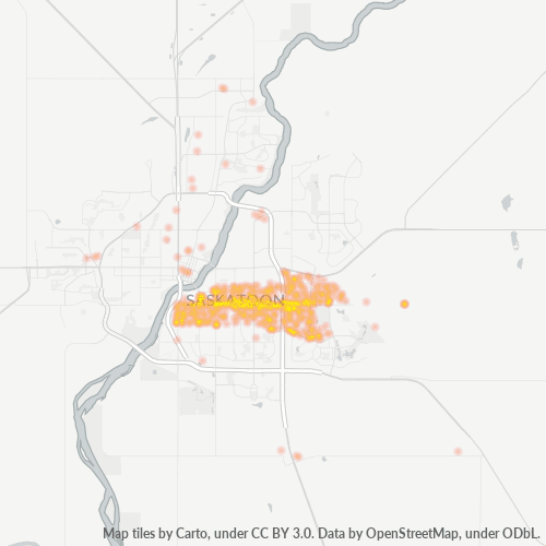 Bedrijfsconcentratie in Postcode S7H - Saskatoon, Saskatchewan