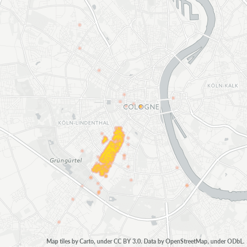Business Concentration in Postal Code 50939 - Cologne, North Rhine-Westphalia