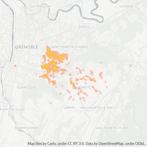 Dami ng Negosyo sa Postal Code 38320 - Eybens, Rhône-Alpes