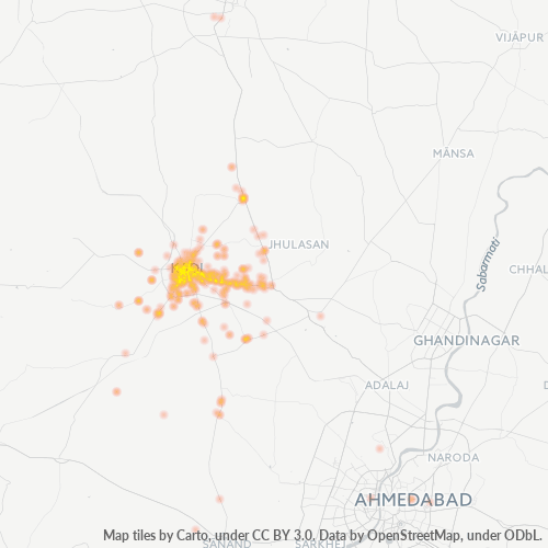 Dami ng Negosyo sa Postal Code 382715 - Kadi, Gujarat