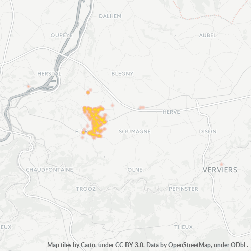 Bedrijfsconcentratie in Postcode 4621 - België