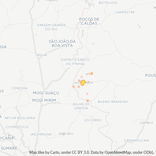 Dami ng Negosyo sa Postal Code 37590-000 - Jacutinga, Minas Gerais