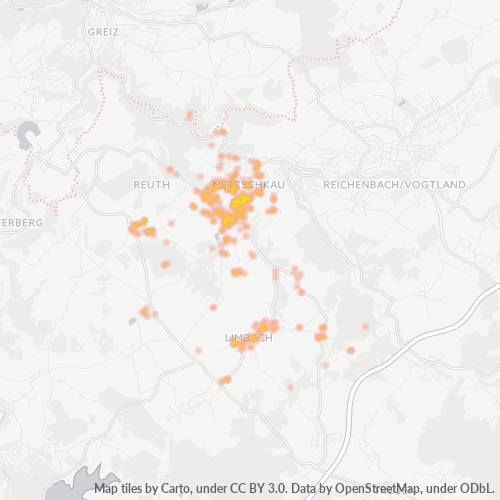 Concentrarea activității în Cod Postal 08491 - Netzschkau, Saxonia