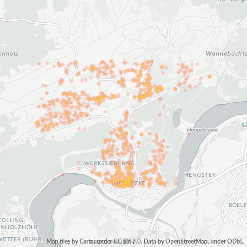 Business Concentration in Postal Code 58313 - Herdecke, North Rhine-Westphalia