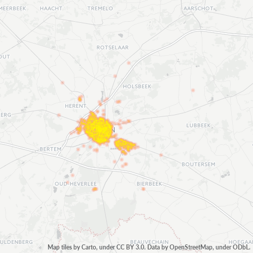 Bedrijfsconcentratie in Postcode 3000 - Leuven, Vlaanderen