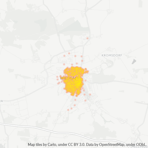 Business Concentration in Postal Code 99423 - Weimar, Thuringia