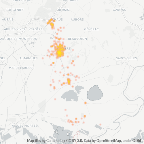 Dami ng Negosyo sa Postal Code 30600 - Vestric-et-Candiac, Languedoc-Roussillon