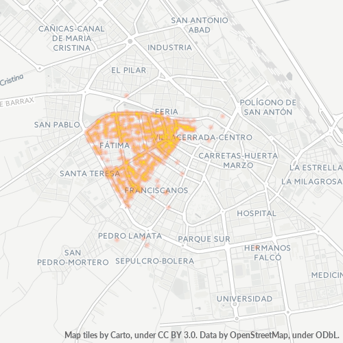 Verksamhetskoncentration i Postnummer 02004 - Albacete, Kastilien-La Mancha