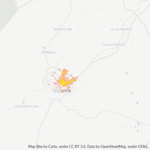 Verksamhetskoncentration i Postnummer 28010 - Colima, Colima (delstat)
