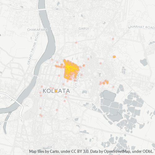 Bedrijfsconcentratie in Postcode 700067 - Calcutta, West-Bengalen