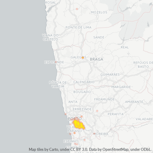 Bedrijfsconcentratie in Postcode 4430 - Portugal