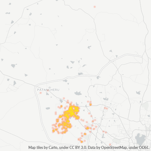 Bedrijfsconcentratie in Postcode 500019 - Serilingampalle, Telangana