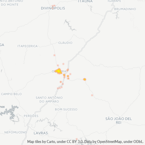 Dami ng Negosyo sa Postal Code 35540-000 - Oliveira, Minas Gerais