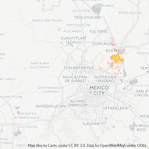 Dami ng Negosyo sa Postal Code 55400 - Ecatepec, Estado ng Mehiko