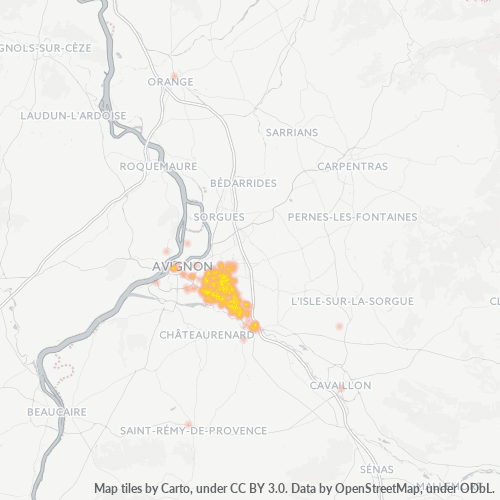 Bedrijfsconcentratie in Postcode 84140 - Avignon, Provence-Alpes-Côte d'Azur