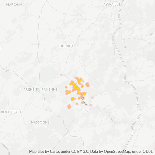 Bedrijfsconcentratie in Postcode 6987 - Rendeux, Wallonië