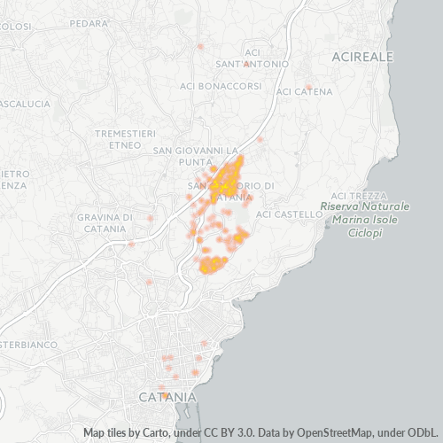 Bedrijfsconcentratie in Postcode 95027 - Italië
