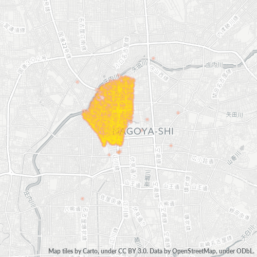 Bedrijfsconcentratie in Postcode 451 - Aichi (prefectuur)