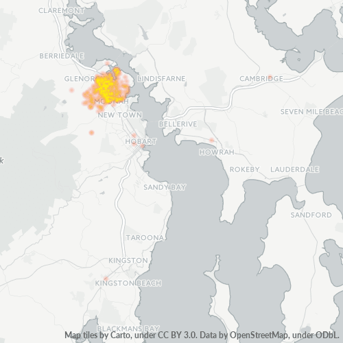 Dami ng Negosyo sa Postal Code 7009 - Moonah, Tasmania