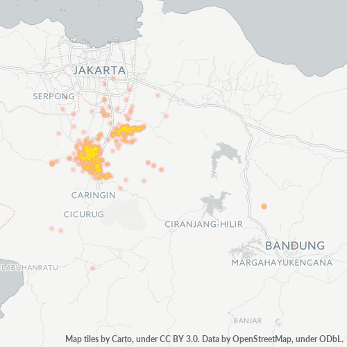 Dami ng Negosyo sa Postal Code 16710 - Bogor, Kanlurang Java