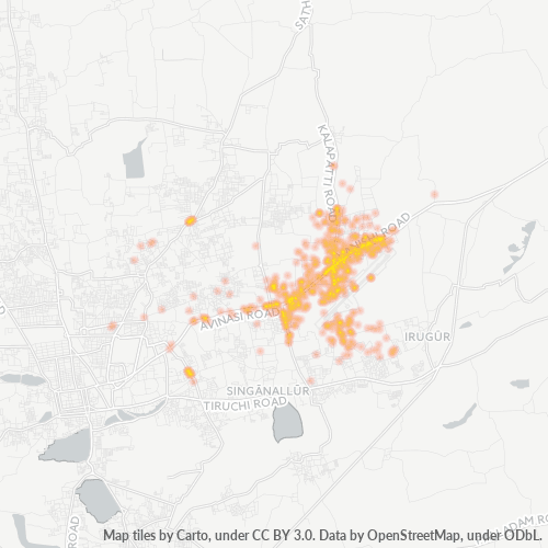 Dami ng Negosyo sa Postal Code 641014 - Coimbatore, State of Tamil Nādu