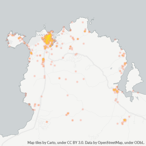 Bedrijfsconcentratie in Postcode 07028 - Italië