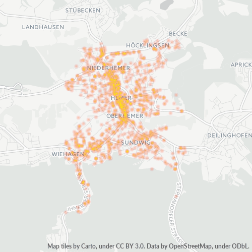 Business Concentration in Postal Code 58675 - Hemer, North Rhine-Westphalia