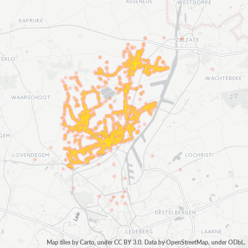 Bedrijfsconcentratie in Postcode 9940 - Ertvelde, Vlaanderen