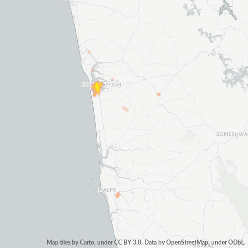 Dami ng Negosyo sa Postal Code 576201 - Udipi, State of Karnātaka