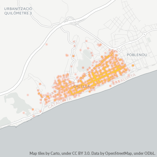 Dami ng Negosyo sa Postal Code 08370 - Calella, Katalunya