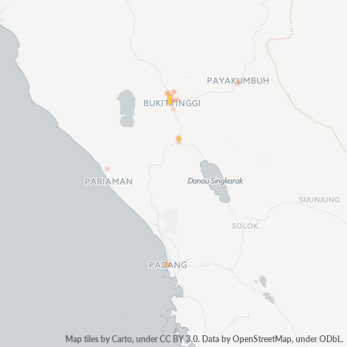 Dami ng Negosyo sa Postal Code 26113 - Bukittinggi, Provinsi Sumatera Barat