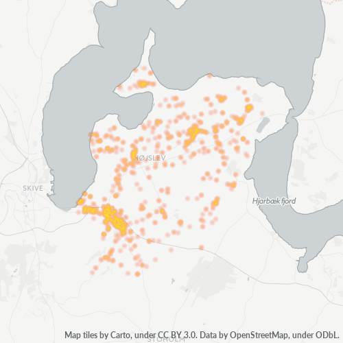 Bedriftskonsentrasjon i Postnummer 7840 - Højslev, Region Midtjylland