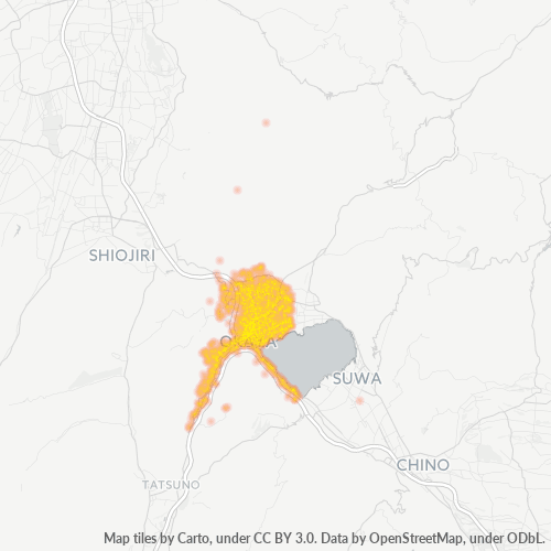 Bedrijfsconcentratie in Postcode 394 - Nagano (prefectuur)