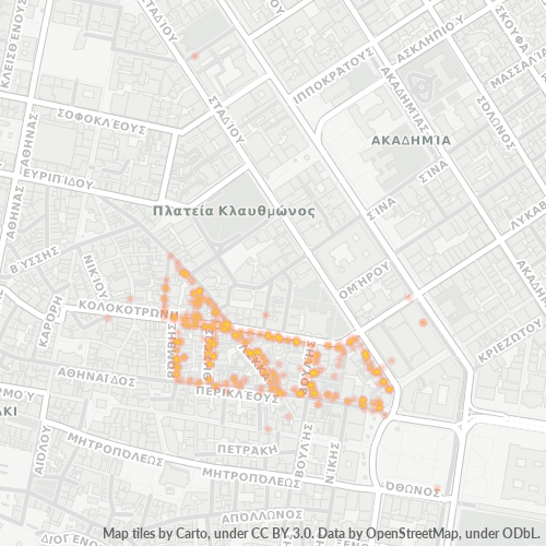Dami ng Negosyo sa Postal Code 105 62 - Atenas, Attica