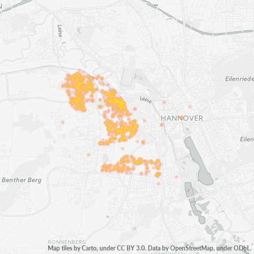 Business Concentration in Postal Code 30453 - Hanover, Lower Saxony