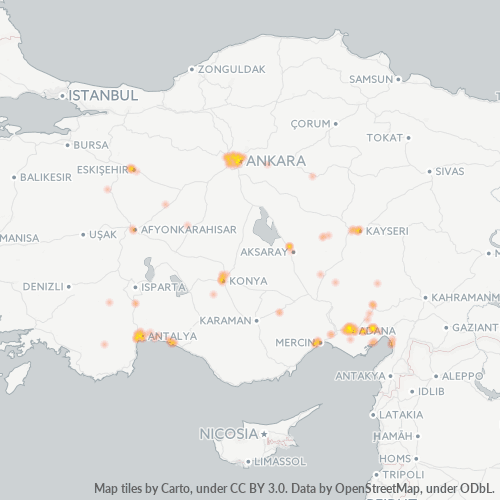 Dami ng Negosyo sa Postal Code 01960 - Ceyhan, Lalawigan ng Adana