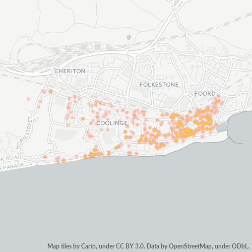 Concentració d'empreses a Codi Postal CT20 - Folkestone, Anglaterra