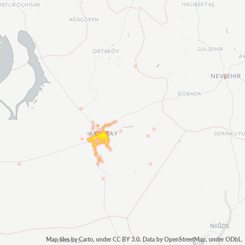 Dami ng Negosyo sa Postal Code 68100 - Aksaray, Lalawigan ng Aksaray